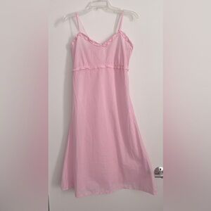 NWOT SHEIN Pink Ruffle Trim Sun Dress